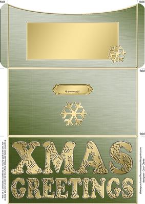 Elegant Xmas Snowflakes Money or Gift Wallet and Card
