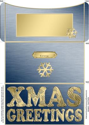 Elegant Xmas Snowflakes Money or Gift Wallet and Card