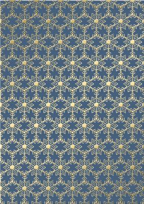 Gold Metallic Snowflakes Backing Paper