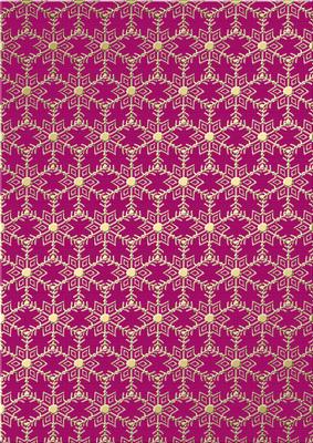 Gold Metallic Snowflakes Backing Paper