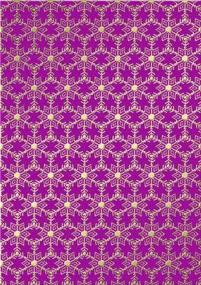 Gold Metallic Snowflakes Backing Paper