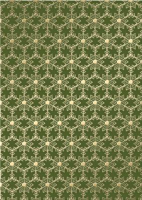 Gold Metallic Snowflakes Backing Paper