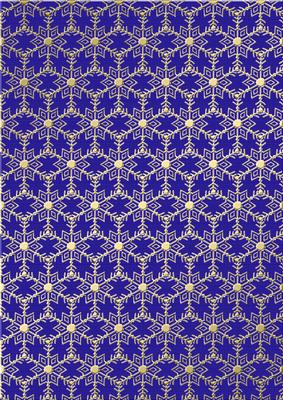 Gold Metallic Snowflakes Backing Paper