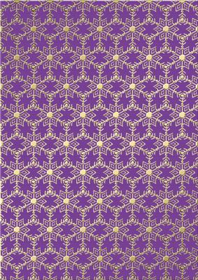 Gold Metallic Snowflakes Backing Paper
