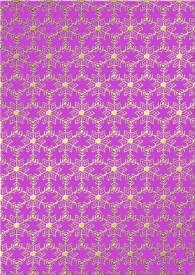 Gold Metallic Snowflakes Backing Paper