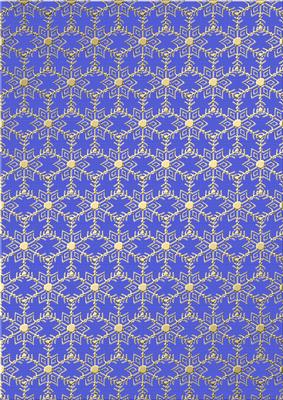 Gold Metallic Snowflakes Backing Paper