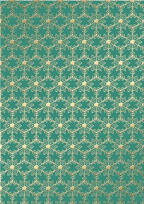 Gold Metallic Snowflakes Backing Paper