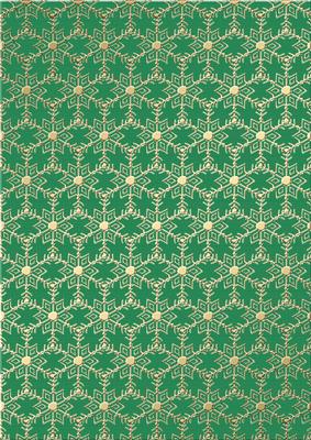 Gold Metallic Snowflakes Backing Paper