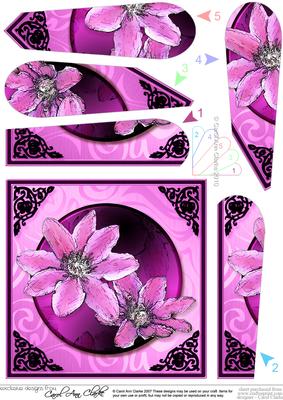 Clematis Quick Card with Fan Pyramage Topper