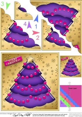 Christmas Tree Scallop Corner side stacker Topper