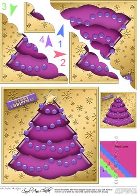 Christmas Tree Scallop Corner side stacker Topper