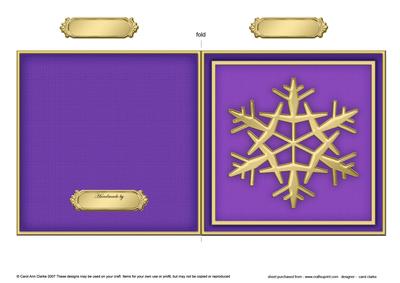 Xmas Snowflake Cut and Fold Card