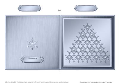 Xmas Snowflake Tree Cut and Fold Card