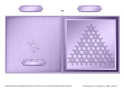 Xmas Snowflake Tree Cut and Fold Card
