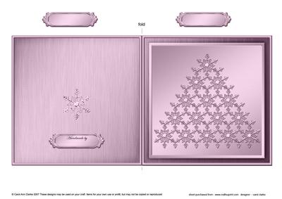 Xmas Snowflake Tree Cut and Fold Card