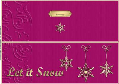 Large Dl Xmas Snowflakes Quick Cut and Fold Card