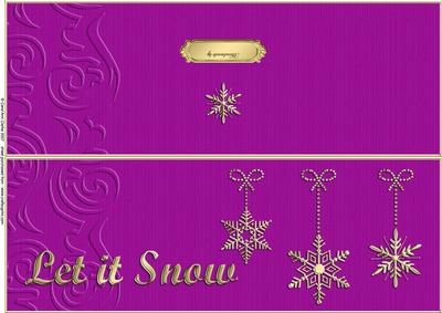Large Dl Xmas Snowflakes Quick Cut and Fold Card