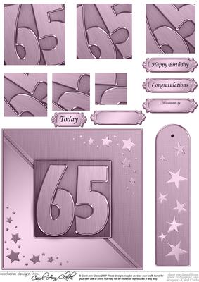 65th Metallic Age Quick Card with Twisted Pyramage