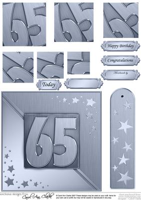 65th Metallic Age Quick Card with Twisted Pyramage