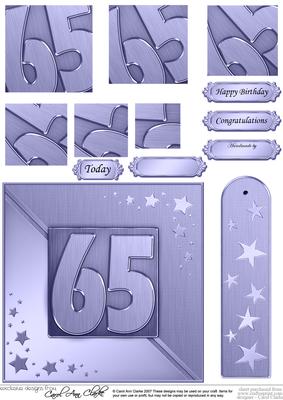 65th Metallic Age Quick Card with Twisted Pyramage