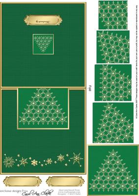 Xmas Snowflake Tree No-hole Over the Edge N Spiral Pyramid