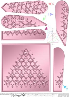 Xmas Snowflake Tree Fan Pyramage Topper