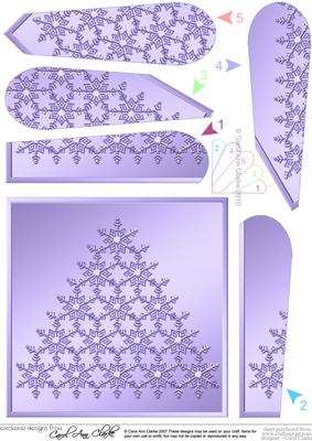 Xmas Snowflake Tree Fan Pyramage Topper