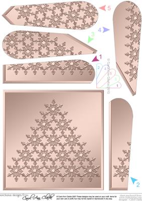 Xmas Snowflake Tree Fan Pyramage Topper