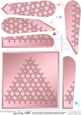 Xmas Snowflake Tree Fan Pyramage Topper