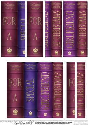 Merry Christmas Girlfriend Books Side Stacker Topper