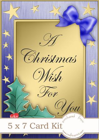 5 x 7 Elegant Christmas Greetings Kit with 3D Decoupage