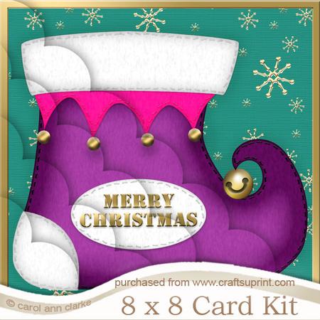 8 x 8 Xmas Stocking Scalloped Corner Kit