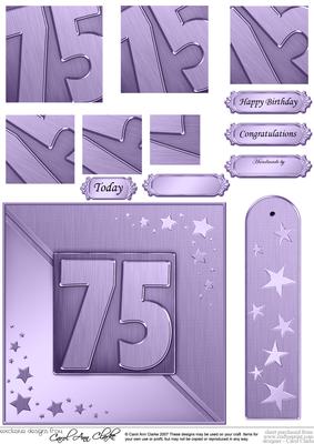 75th Metallic Age Quick Card with Twisted Pyramage