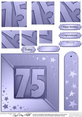 75th Metallic Age Quick Card with Twisted Pyramage