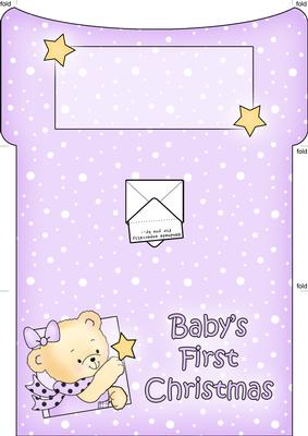 Rosie's Star Baby's 1st Christmas Money or Gift Wallet Card
