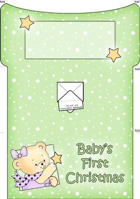Rosie's Star Baby's 1st Christmas Money or Gift Wallet Card