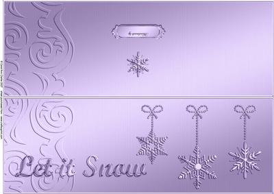 Large Dl Xmas Snowflakes Quick Cut and Fold Card