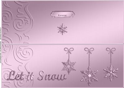 Large Dl Xmas Snowflakes Quick Cut and Fold Card