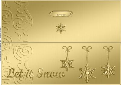 Large Dl Xmas Snowflakes Quick Cut and Fold Card