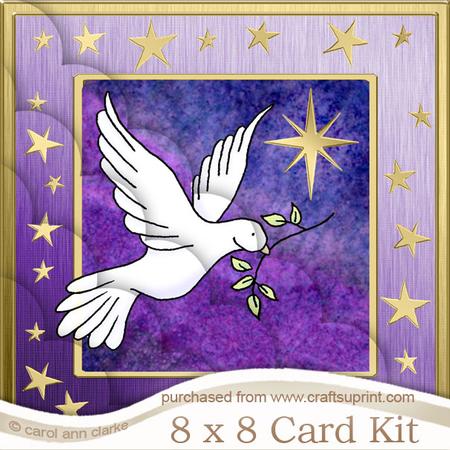 8 x 8 Xmas Dove Kit with Scalloped Corners
