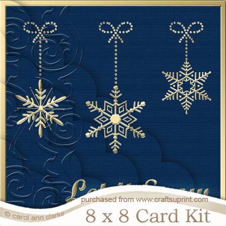 8 x 8 Xmas Snowflakes Kit with Scalloped Corners