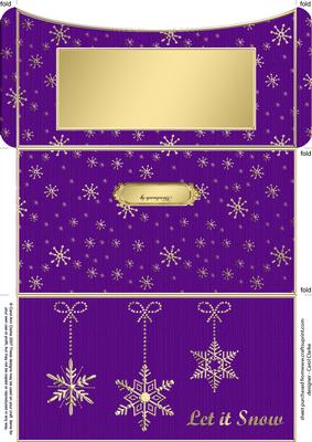 Elegant Let It Snow Money or Gift Wallet and Card