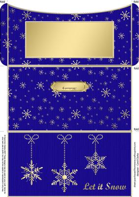 Elegant Let It Snow Money or Gift Wallet and Card