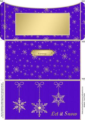Elegant Let It Snow Money or Gift Wallet and Card