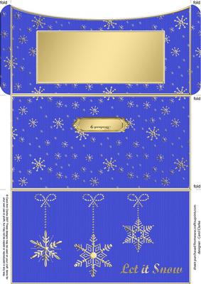 Elegant Let It Snow Money or Gift Wallet and Card