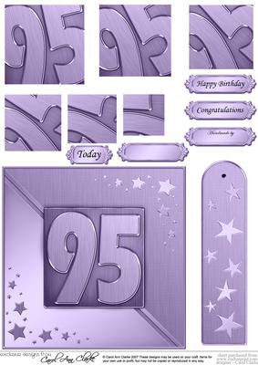 95th Metallic Age Quick Card with Twisted Pyramage