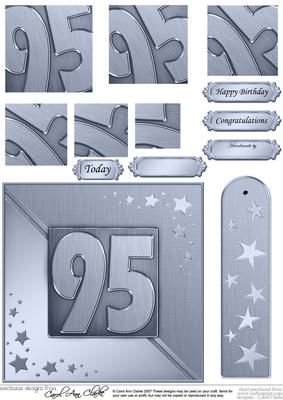 95th Metallic Age Quick Card with Twisted Pyramage