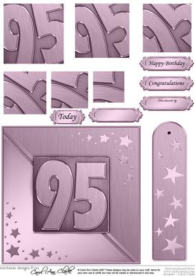 95th Metallic Age Quick Card with Twisted Pyramage