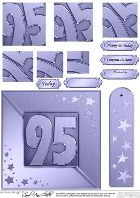 95th Metallic Age Quick Card with Twisted Pyramage