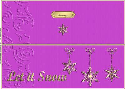 Large Dl Xmas Snowflakes Quick Cut and Fold Card